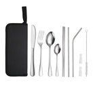 Portable Stainless Steel Cutlery Set Outdoor Picnic Knife And Fork Tool With Storage Bag, A Model Silver, A Model Gold, A Model Black, B Model Silver, B Model Gold, B Model Black, C Model Silver, C Model Black - DealBuddy