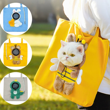Pet Out Bag Crossbody Tote Cat Bag Small Dog Expandable Shoulder Bag, M, L - DealBuddy