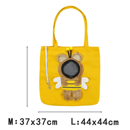 Pet Out Bag Crossbody Tote Cat Bag Small Dog Expandable Shoulder Bag, M, L - DealBuddy