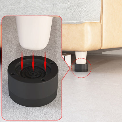 Washing Machine Base Non-Slip Heightening Fixed Shock-Absorbing Foot Pads, Black 3.5cm, Black 6cm, Black 8.5cm - DealBuddy