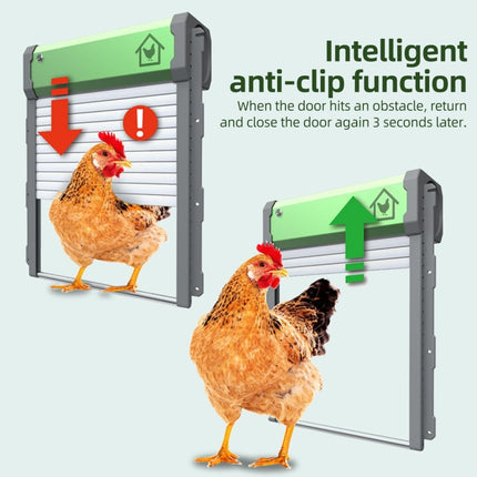 Solar Powered Automatic Chicken Coop Door 4 Modes Automatic Chicken Door with Remote Control, Solar - DealBuddy