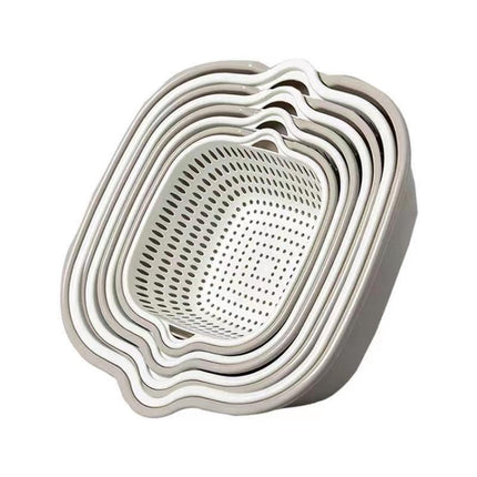 8 In 1 Drain Basket Double-Layer Vegetable Washing Basket Fruit Basin - DealBuddy