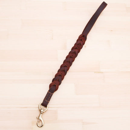 Leather Pet Leash Short Pull Rope Dog Chain, 1.8x50cm - DealBuddy