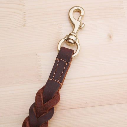 Leather Pet Leash Short Pull Rope Dog Chain, 1.8x50cm - DealBuddy