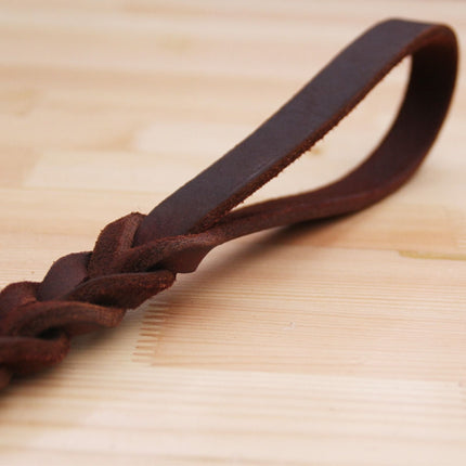 Leather Pet Leash Short Pull Rope Dog Chain, 1.8x50cm - DealBuddy