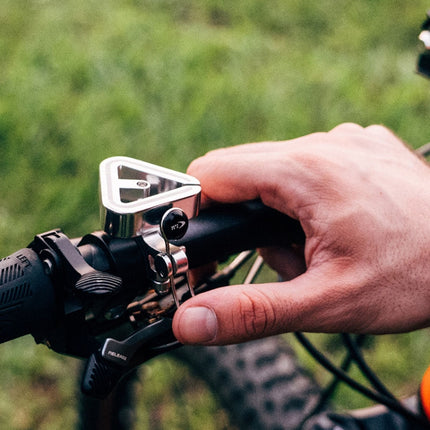 N+1 Mountain Bike Bell Universal Triangle Copper Bell, Clip Ring Silver, Rubber Band Black, Rubber Band Silver - DealBuddy
