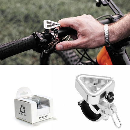 N+1 Mountain Bike Bell Universal Triangle Copper Bell, Clip Ring Silver, Rubber Band Black, Rubber Band Silver - DealBuddy