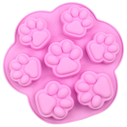 7 Cells Small and Large Cat Paw Silicone Cake Mould Cartoon DIY Handmade Essential Oil Soap Moulds, Pink, Light Blue - DealBuddy