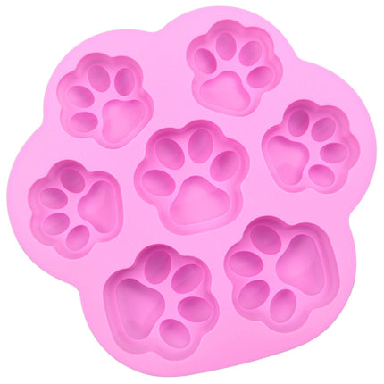 7 Cells Small and Large Cat Paw Silicone Cake Mould Cartoon DIY Handmade Essential Oil Soap Moulds, Pink, Light Blue - DealBuddy