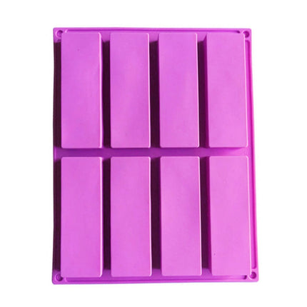 8 Grids Rectangular Silicone Handmade Soap Mould DIY Aromatherapy Mould, Light Blue, Purple, Pink - DealBuddy