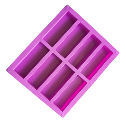 8 Grids Rectangular Silicone Handmade Soap Mould DIY Aromatherapy Mould, Light Blue, Purple, Pink - DealBuddy