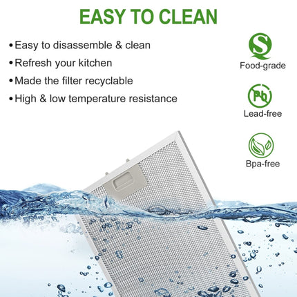 2pcs  W10169961A  Range Hood Filter for Whirlpool, Ikea, Kitchen Aid, Jenn Air 305 x 267 x 9mm