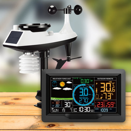 Wireless Weather Station Wind Speed Rain And Wind Direction Detection Weather Forecast Clock - DealBuddy