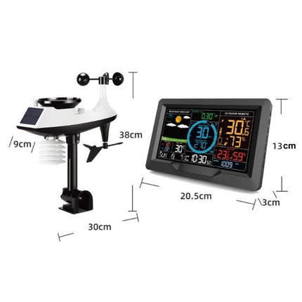 Wireless Weather Station Wind Speed Rain And Wind Direction Detection Weather Forecast Clock - DealBuddy