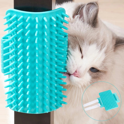 3pcs Pet Table Leg Hair Rubbing Massage Brush Cat Scratcher, Mint Green, Grey, Orange - DealBuddy