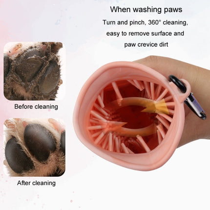 Histotree Pet Foot Washing Cup Multifunctional Dog Paw Cleaning Brush, Small (Pink), Small (Purple), Small (Blue), Large (Pink), Large (Purple), Large (Blue) - DealBuddy