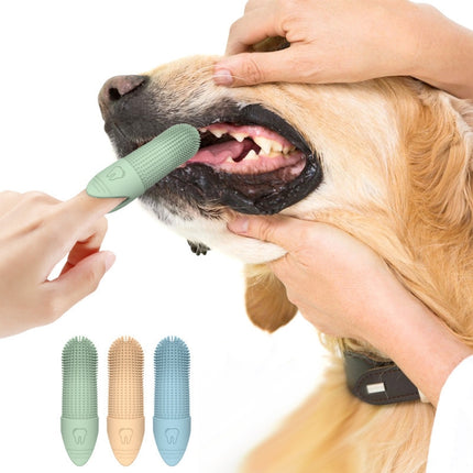 Pet Finger Toothbrush Cats Dogs Silicone Toothbrush Pet Oral Cleaning Care Tool - DealBuddy