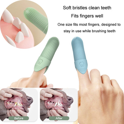 Pet Finger Toothbrush Cats Dogs Silicone Toothbrush Pet Oral Cleaning Care Tool - DealBuddy