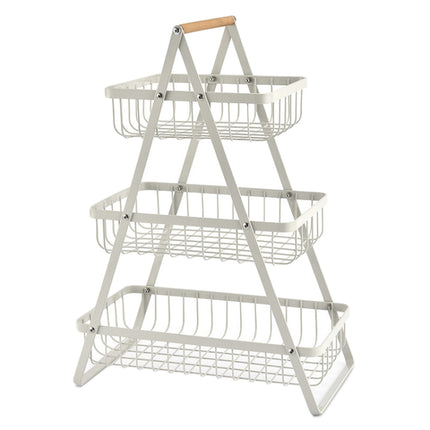 3-Layer Handheld Fruit Basket Removable Living Room Kitchen Bread Snacks Storage Basket