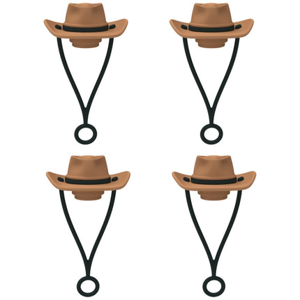 4pcs /Set Silicone Straw Cap 6-10mm Universal Size Dust Plugs, Cowboy Hat Rose Red, Cowboy Hat Black, Cowboy Hat Brown, Vintage Hat Rose Red, Vintage Hat Brown, Vintage Hat Black, Hanging Rope Cowboy Hat Brown, Hanging Rope Cowboy Hat Black            ... - DealBuddy