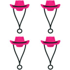 Hanging Rope Cowboy Hat Rose Red