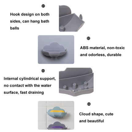 Cloud-shaped Soap Box Drain-free Wall-mounted Cute Soap Rack