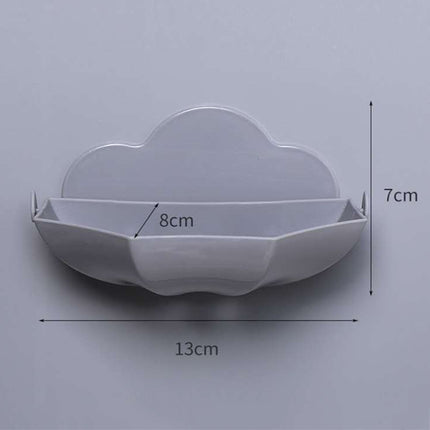 Cloud-shaped Soap Box Drain-free Wall-mounted Cute Soap Rack