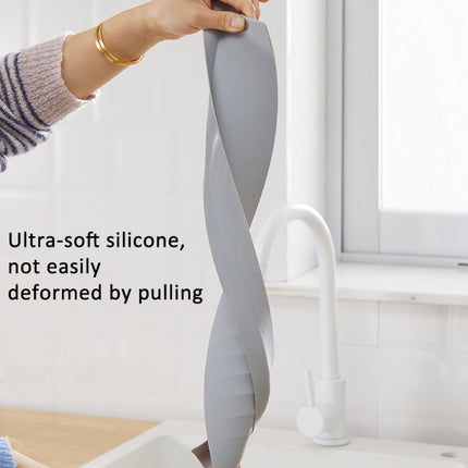 Silicone Kitchen Sink Splash Guard Countertop Water Blocking Splashback, White, Light Gray, Deep Gray - DealBuddy