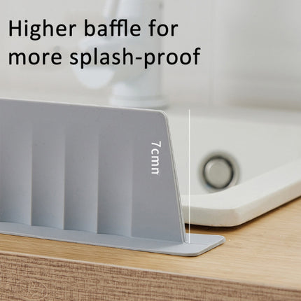 Silicone Kitchen Sink Splash Guard Countertop Water Blocking Splashback, White, Light Gray, Deep Gray - DealBuddy