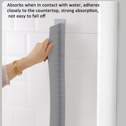 Silicone Kitchen Sink Splash Guard Countertop Water Blocking Splashback, White, Light Gray, Deep Gray - DealBuddy