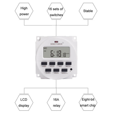 SINOTIMER Programmable Timer Switch Time Controller, TM618H-3 24V, TM618H-4 12V, TM618H 5V - DealBuddy