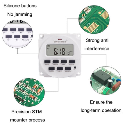 SINOTIMER Programmable Timer Switch Time Controller, TM618H-3 24V, TM618H-4 12V, TM618H 5V - DealBuddy