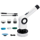 7 In 1 Electric Spin Scrubber Rechargeable Waterproof Floor Clean Bush with 23.6 Inch Adjustable Handle