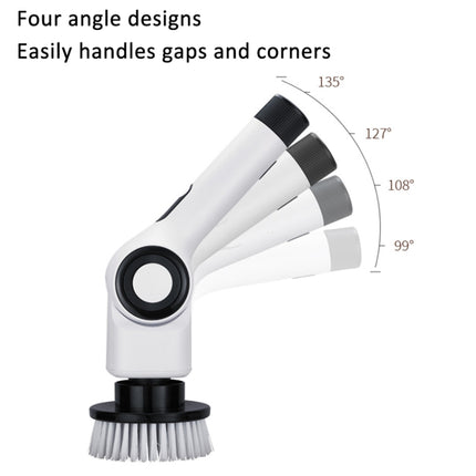 7 In 1 Electric Spin Scrubber Rechargeable Waterproof Floor Clean Bush with 23.6 Inch Adjustable Handle