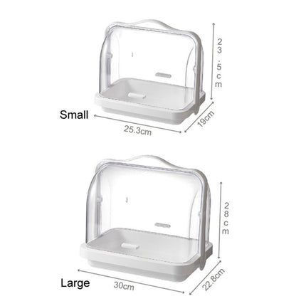 Portable Multi-function Transparent Storage Box Bread Box Bottle Organizer With Dustproof Lid
