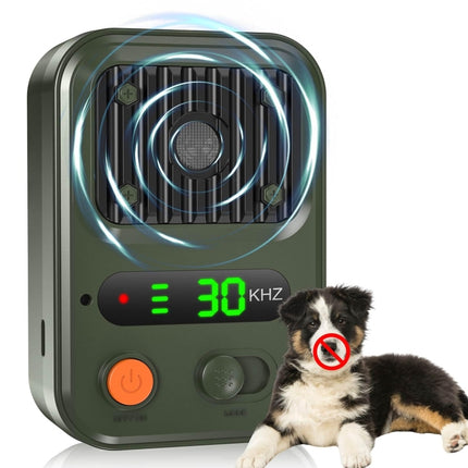 UltrasonicAnti Barking Devices Color Screen Auto Dog Bark Deterrent Devices with 3 Levels, Black, Green - DealBuddy