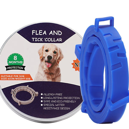 Flea and Tick Collar for Dogs Cats With Aluminum Case, 72cm Gray, 72cm Orange, 72cm Blue, 38cm Orange, 38cm Pink, 38cm Blue - DealBuddy