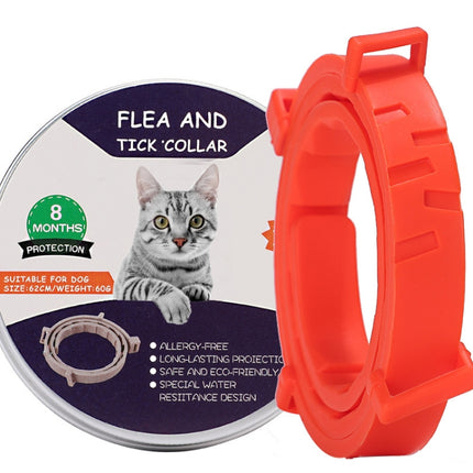 Flea and Tick Collar for Dogs Cats With Aluminum Case, 72cm Gray, 72cm Orange, 72cm Blue, 38cm Orange, 38cm Pink, 38cm Blue - DealBuddy