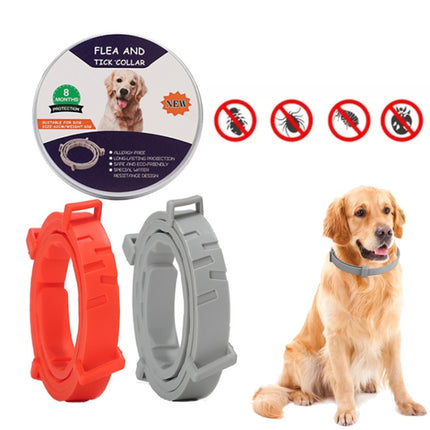 Flea and Tick Collar for Dogs Cats With Aluminum Case, 72cm Gray, 72cm Orange, 72cm Blue, 38cm Orange, 38cm Pink, 38cm Blue - DealBuddy