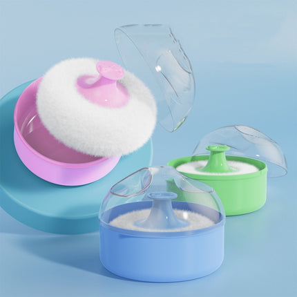 Hair Salon Cleanup Dry Powder Wipe Baby Talcum Powder Puff Box