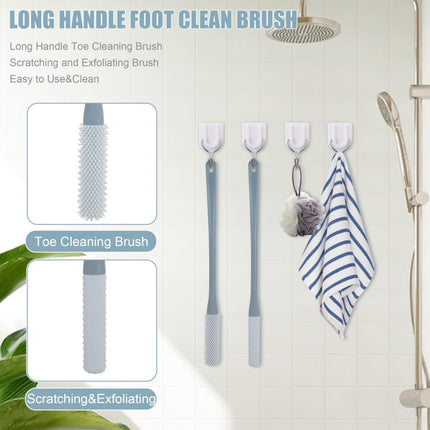 Foot Washing Brush Dry and Wet Toe Cleaning and Anti-Itch Brush, Short Bristle