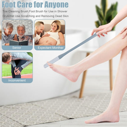 Foot Washing Brush Dry and Wet Toe Cleaning and Anti-Itch Brush, Short Bristle
