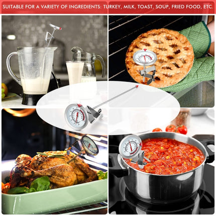 Stainless Steel Thermometer with Pot Clip for Frying, Cooking, Turkey, Food, Milk - DealBuddy