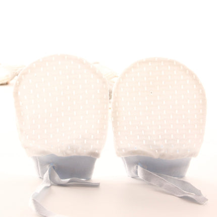 Newborn Baby Anti-Scratching Mesh Mittens Summer Breathable Elastic Lacing Adjustable Gloves