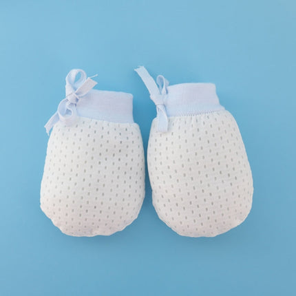 Newborn Baby Anti-Scratching Mesh Mittens Summer Breathable Elastic Lacing Adjustable Gloves