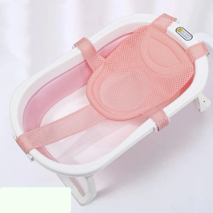Baby Bath Tub Bathing Support Net Stand Newborn Non-Slip Suspended Shower Mat, 5 Buckle Blue, 5 Buckle Pink, 5 Buckle Green, T-type Blue, T-type Pink, T-type Green - DealBuddy