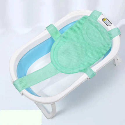 Baby Bath Tub Bathing Support Net Stand Newborn Non-Slip Suspended Shower Mat, 5 Buckle Blue, 5 Buckle Pink, 5 Buckle Green, T-type Blue, T-type Pink, T-type Green - DealBuddy