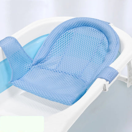 Baby Bath Tub Bathing Support Net Stand Newborn Non-Slip Suspended Shower Mat, 5 Buckle Blue, 5 Buckle Pink, 5 Buckle Green, T-type Blue, T-type Pink, T-type Green - DealBuddy