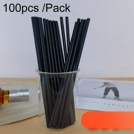 100pcs /Pack 6x197mm Disposable Paper Straws Biodegradable Party Drinking Straws Dessert Table Decoration Prop, White, Black, Kraft Paper - DealBuddy