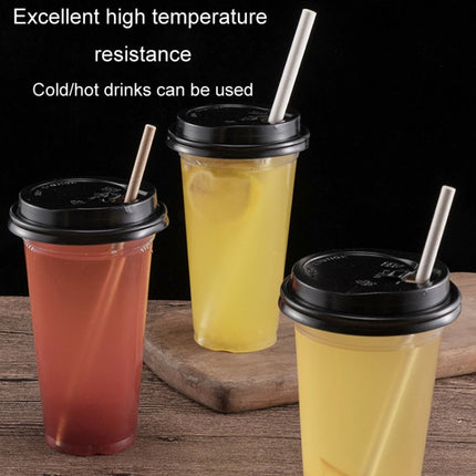 100pcs /Pack 6x197mm Disposable Paper Straws Biodegradable Party Drinking Straws Dessert Table Decoration Prop, White, Black, Kraft Paper - DealBuddy